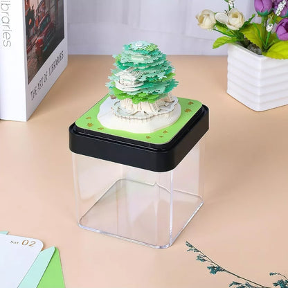 3D Art Calendar Memo Pad 2024 Creative Time Piece Calendar DIY Tree Rip Away