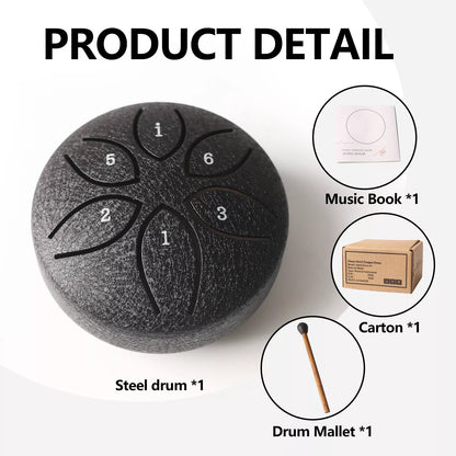 Steel Tongue Drum Rain Chime Outdoor Handpan Drum Instrument