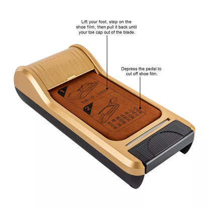 Automatic Shoe Cover Dispenser with Step-on Operation – Includes 1 Roll of Film, Portable Design