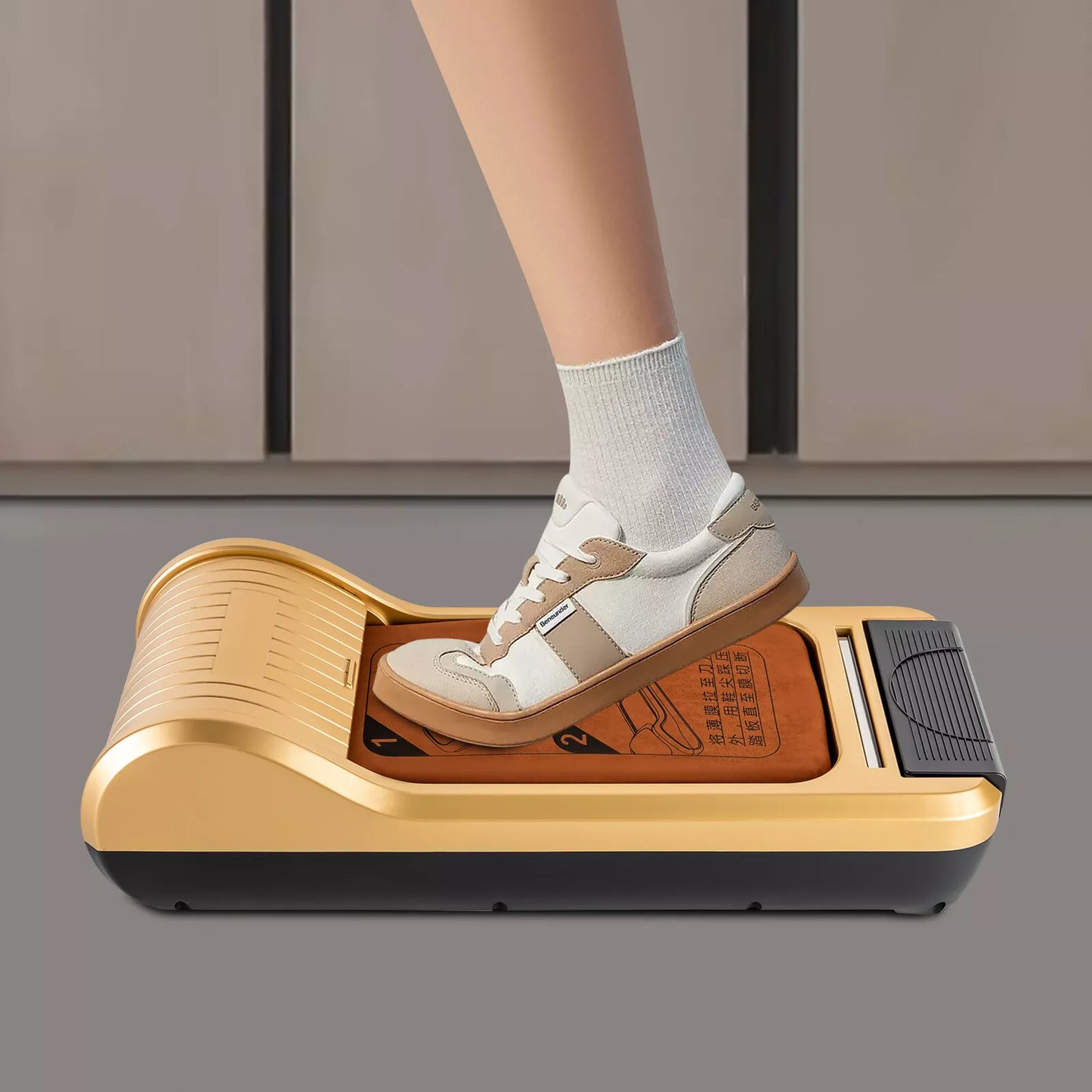 Automatic Shoe Cover Dispenser with Step-on Operation – Includes 1 Roll of Film, Portable Design