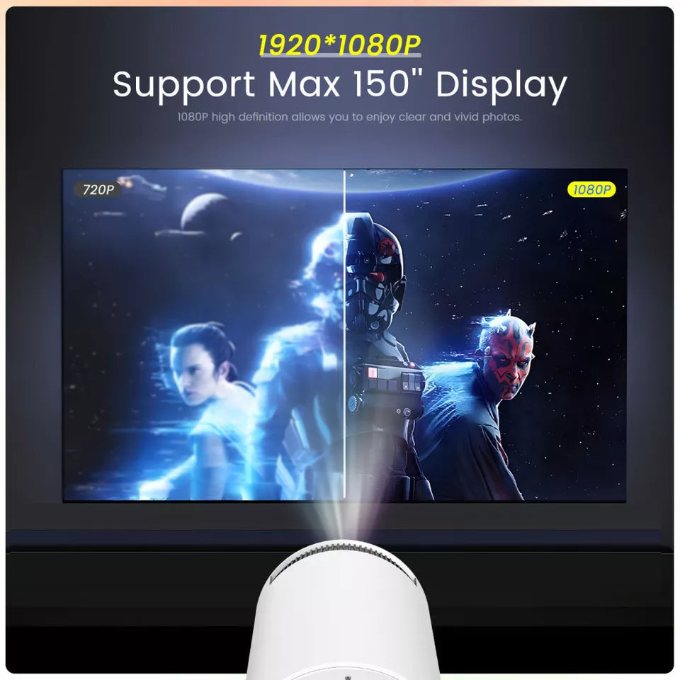 4K Mini Projector 10000 Lumen LED 1080P WiFi Bluetooth UHD Portable Home Theater