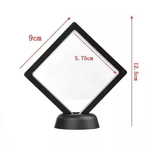 Set of 10 Pcs Black 3D Floating Frame Display Holder Stands