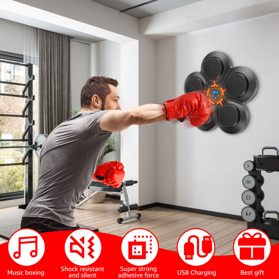 Boxing Machine Wall Target Training with Bluetooth Connectivity and Gloves