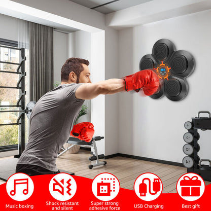 Boxing Machine Wall Target Training with Bluetooth Connectivity and Gloves