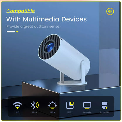 4K Mini Projector 10000 Lumen LED 1080P WiFi Bluetooth UHD Portable Home Theater
