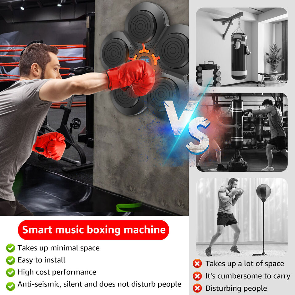 Boxing Machine Wall Target Training with Bluetooth Connectivity and Gloves