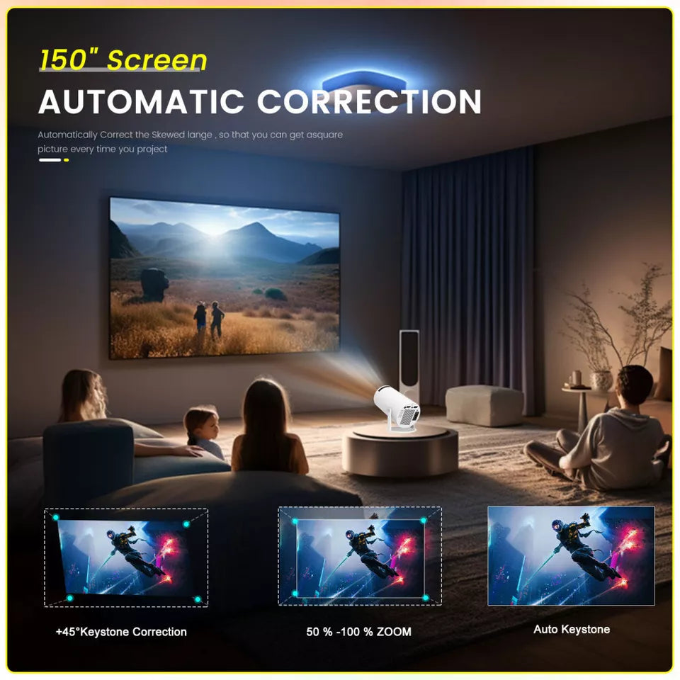 4K Mini Projector 10000 Lumen LED 1080P WiFi Bluetooth UHD Portable Home Theater