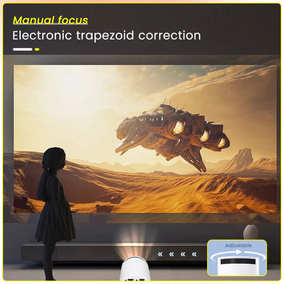 4K Mini Projector 10000 Lumen LED 1080P WiFi Bluetooth UHD Portable Home Theater