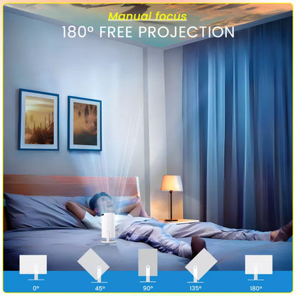 4K Mini Projector 10000 Lumen LED 1080P WiFi Bluetooth UHD Portable Home Theater