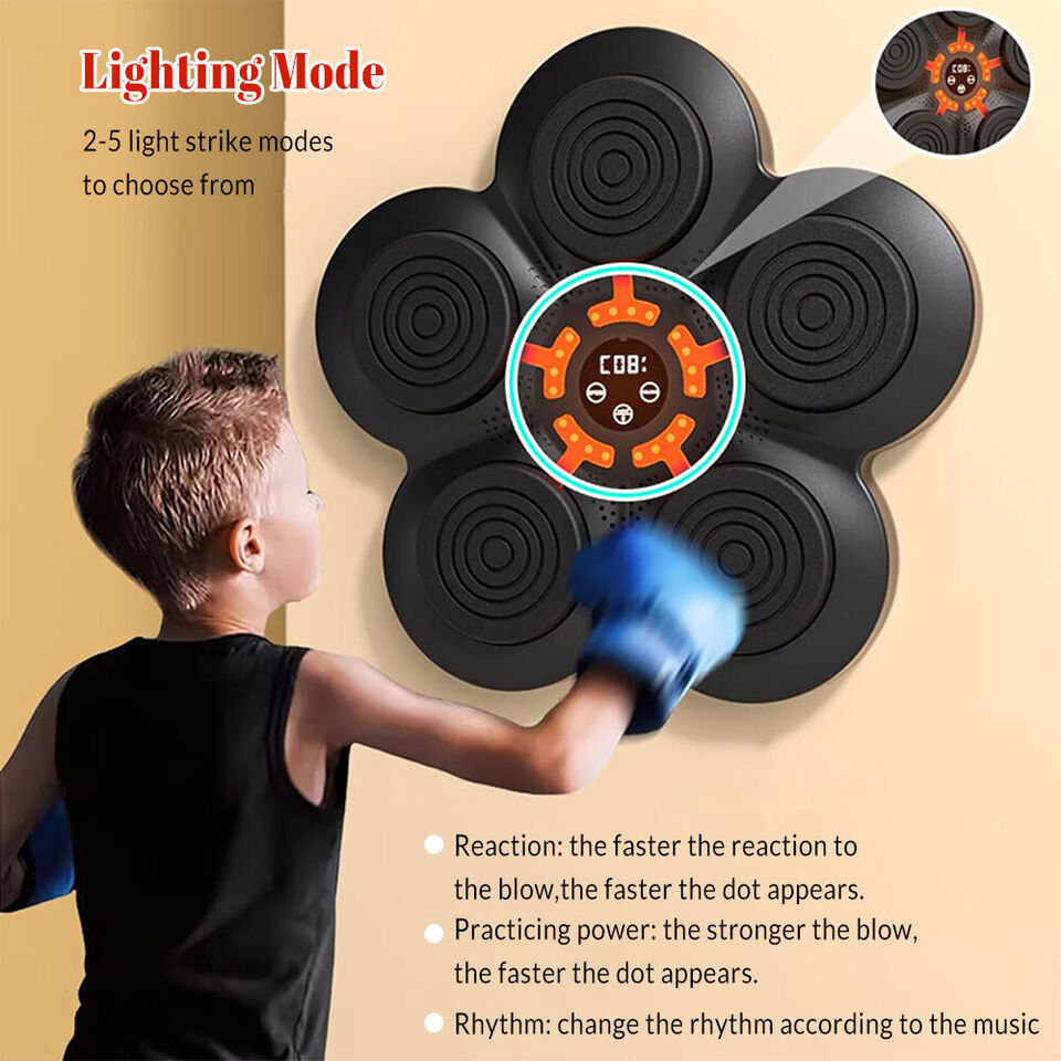 Boxing Machine Wall Target Training with Bluetooth Connectivity and Gloves