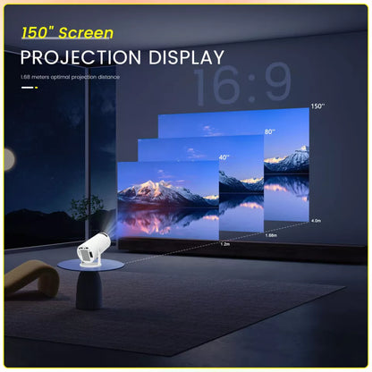 4K Mini Projector 10000 Lumen LED 1080P WiFi Bluetooth UHD Portable Home Theater