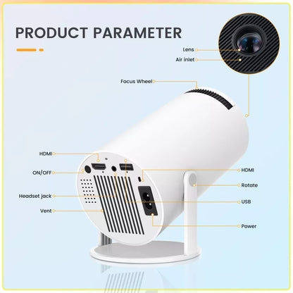 4K Mini Projector 10000 Lumen LED 1080P WiFi Bluetooth UHD Portable Home Theater